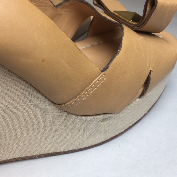 Kate Spade New York Tan & Gold  Wedges Sz:8.5M - Picture 8 of 8